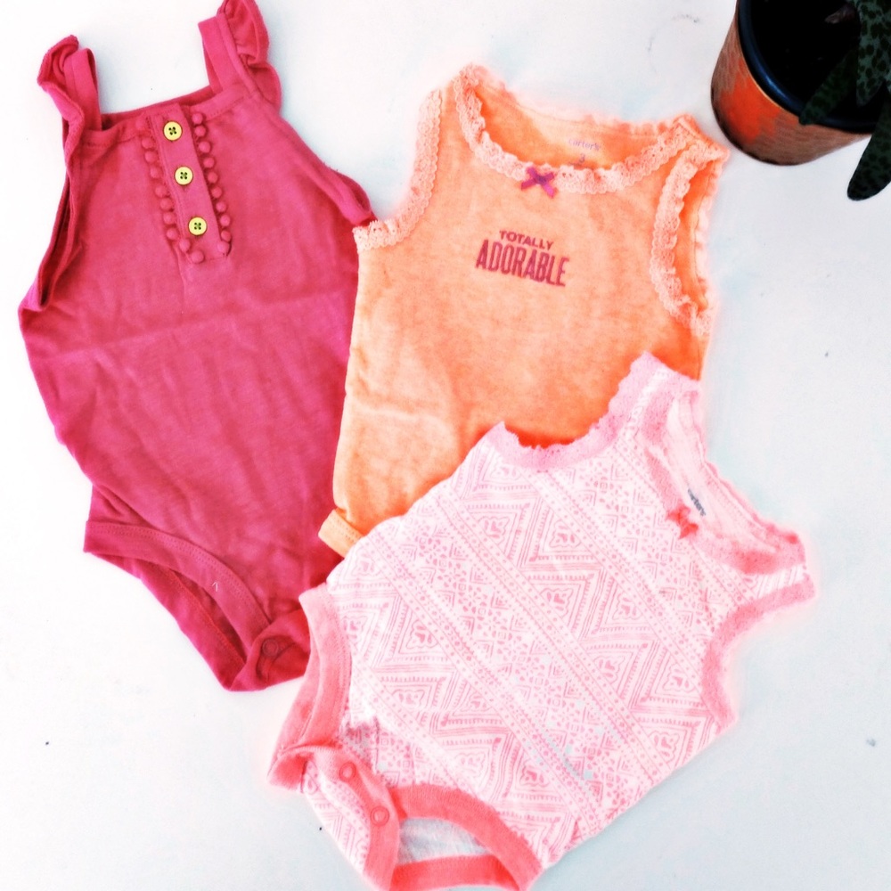 3 summer onesie tanks ☀️